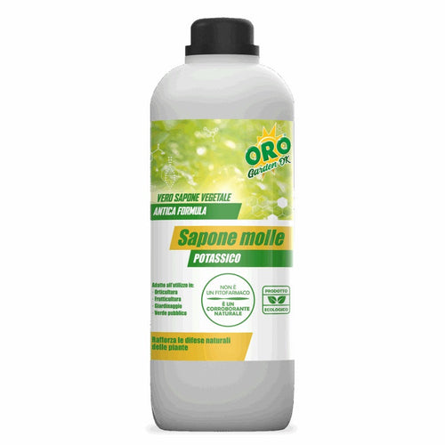Sapone Molle Potassico Lt.1  Vero Sapone Vegetale per Piante Ornamentali, Orti e Frutteti ORO Garden OK