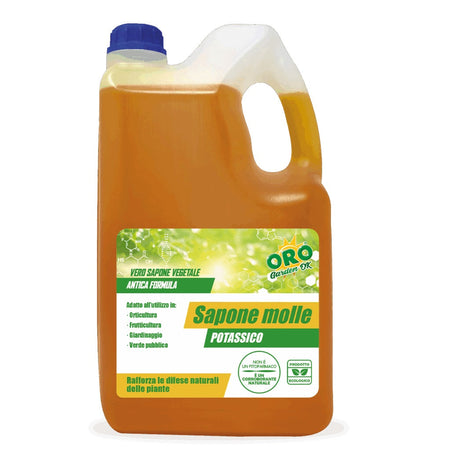 Sapone Molle Potassico Lt.5  Vero Sapone Vegetale per Piante Ornamentali, Orti e Frutteti ORO Garden OK (Copia)