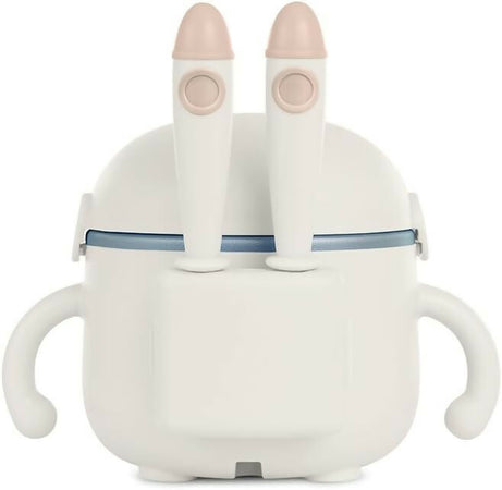 MINILAND Warmy Food On The Go - Scalda Pappa Portatile da Viaggio e Scaldavivande, Kit Svezzamento, Display LED - Riscalda Pappe portatile, leggero e compatto, batteria ricaricabile, ventosa antiscivolo, forchetta e cucchiaio inclusi