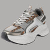 Scarpe Buffalo Yuno One Argento Leopardato Platform Vegan 5.1cm