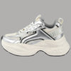 Scarpe Buffalo Yuno One Platform: Vegan, Memory Foam, Bianco-Argento