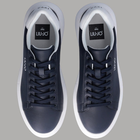 Scarpe Liu Jo Uomo Blu/Bianche in Pelle con Suola Bold