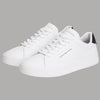 Scarpe Tommy Hilfiger Sneakers Pelle Bianche Dettaglio blu Retro