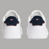 Scarpe Tommy Hilfiger Sneakers Pelle Bianche Dettaglio blu Retro