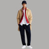 Scarpe Tommy Hilfiger Sneakers Pelle Bianche Dettaglio blu Retro
