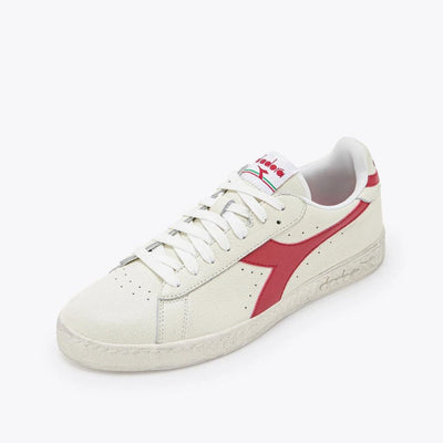 Scarpe sneakers Diadora Game Low Waxed white red
