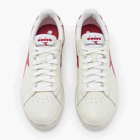 Scarpe sneakers Diadora Game Low Waxed white red