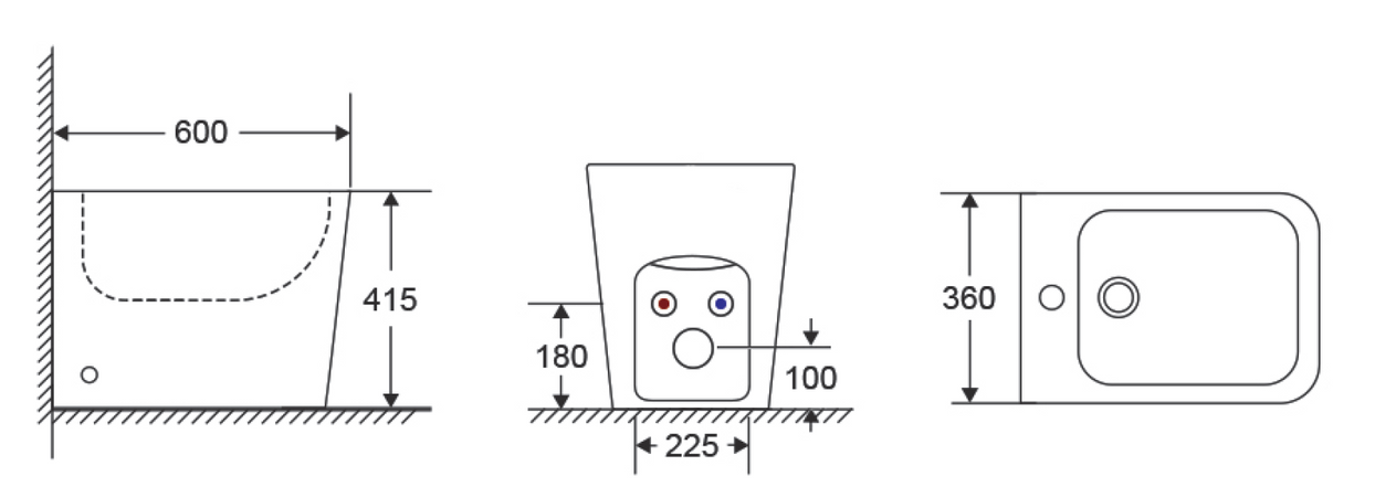 Coppia Sanitari Nero Opaco Filo Muro | Karag LT - Shopbagno.it