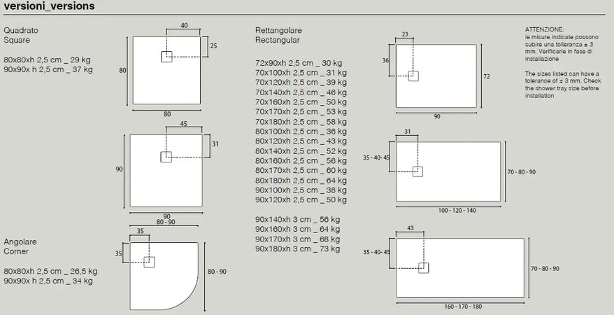 Colacril Flat - Piatto Doccia In Marmo Resina Ribassato - Shopbagno.it