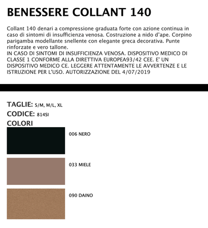 Sisi Collant Benessere 140 814SI S11 - Passarelli Biancheria