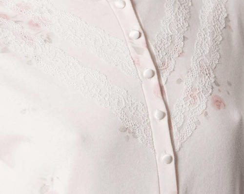 Ragno Camicia da Notte Caldo Cotone Aperta N1209W S50 - Passarelli Biancheria