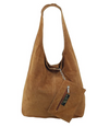 Modarno Borsa a tracolla da donna in pelle scamosciata pochette, borsa a tracolla, shopper, da donna, in vera pelle