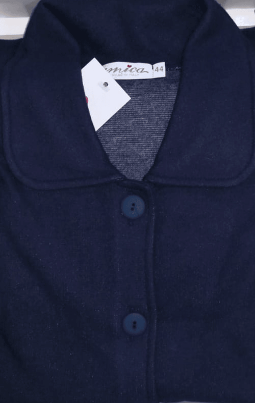 Amica Vestaglia Invernale Punto Milano con Colletto da Donna A477 S36 - Passarelli Biancheria