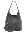 Modarno Borsa a tracolla da donna in pelle scamosciata pochette, borsa a tracolla, shopper, da donna, in vera pelle