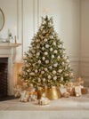 Copri base Oro Clyde per Albero di Natale sottoalbero in acciaio