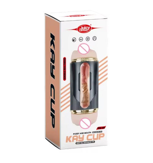 Juicy Lamour Kay Cup Masturbatore Vibrante – Ricaricabile USB, 7 Modalità Vibrazione, Soft-TPE, Impermeabile, Design Compatto 16 cm