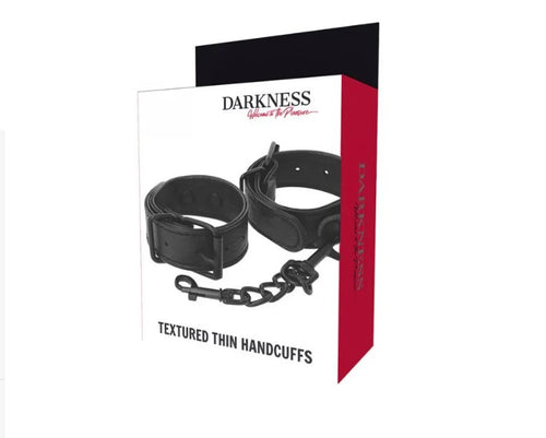 Manette Darkness donna regolabili nero bondage fetish BDSM pelle PU