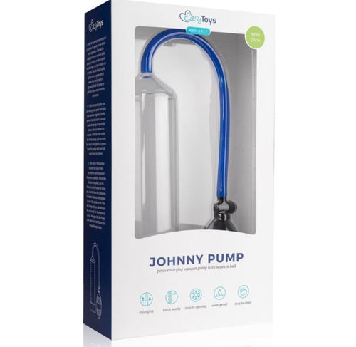 Pompa per il pene Johnny blu manuale ideale per principianti estensione