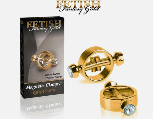 Morsetti Magnetici capezzoli Oro BDSM Pipedream Fetish Fantasy Gold Clamps Sexy