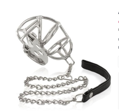 Metal Hard Cintura di Castità Uomo in Metallo con Cinturino BDSM 15 cm