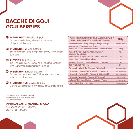 Bacche di Goji disidratate