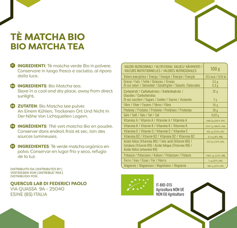 Tè matcha BIO grado premium