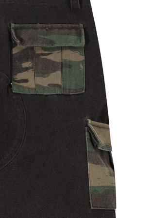THE HUNDREDS Pantalone Lungo Uomo Heights Cargo Pants Black da uomo