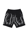 OCTOPUS Pantalone Corto Tuta Uomo Outline Sweatshorts White/black da uomo