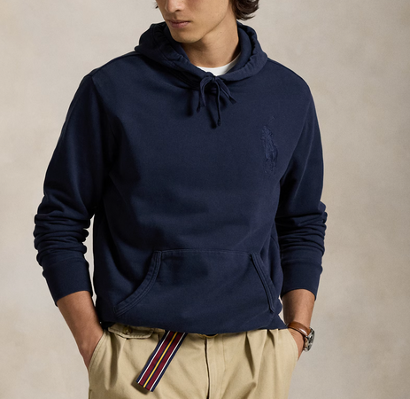 Felpa ralph lauren con cappuccio big pony in loopback