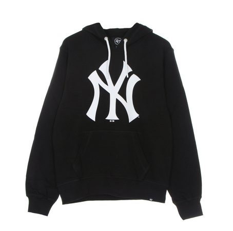 47 BRAND Felpa Leggera Cappuccio Uomo Mlb Imprint Helix Pullover Hoodie Neyyan Jet Black da uomo