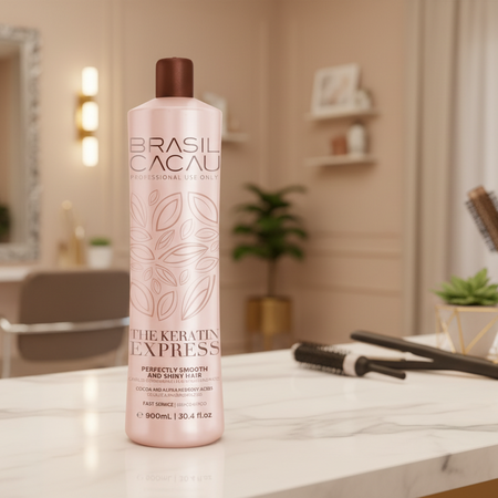 Cadiveu brasil cacau the keratin express 900 ml, anti crespo, riduzione del volume e definizione delle onde.