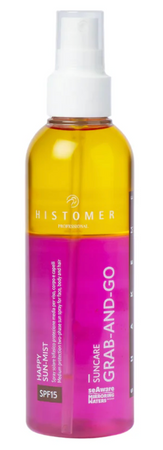 Histomer Suncare Happy Sun Mist SPF 15 Spray Bifasico Solare Viso Corpo Capelli 190ml