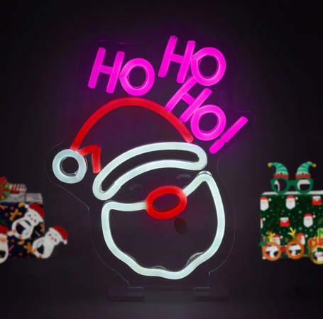 Legami Insegna Luminosa Led a Effetto Neon, Decorazione, For Indoor Use Only, Tema Santa Claus