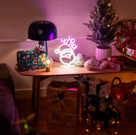 Legami Insegna Luminosa Led a Effetto Neon, Decorazione, For Indoor Use Only, Tema Santa Claus