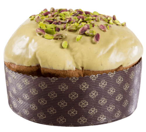 Panettone Artigianale Siciliano 1kg Pistacchio Con Crema Di Pistacchio 200g Panettone Tesori di Sicilia Lievitazione Naturale, idea regalo Natale