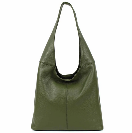 Modarno Borsa Hobo a spalla in Vera Pelle Dollaro Made In Italy 38x16x28 cm