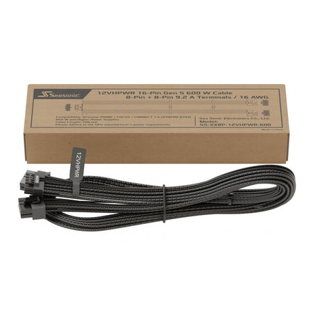 Seasonic 12VHPWR - Cavo BK: Una Potente Soluzione per Garantire un Flusso Costante di Alimentazione