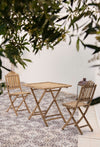 Set 2 Sedie pieghevoli Joyce in bamboo per giardino e veranda