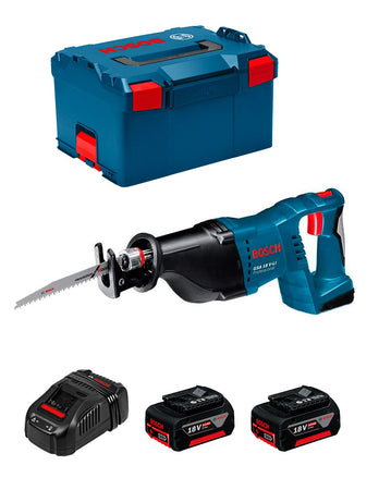 Sega Universale BOSCH GSA 18 V-LI (2 x 5,0 Ah + GAL1880CV + L-Boxx 238)