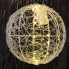 Semisfera luminosa struttura in metallo e micro led decorazione natalizia h 30 cm