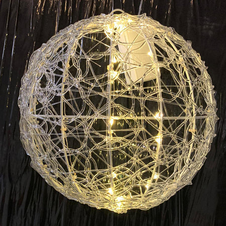Semisfera luminosa struttura in metallo e micro led decorazione natalizia h 30 cm