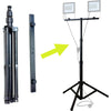 Treppiede Telescopico Nero Con Supporto per 2 Fari - Fino a 200 Watt - ElettroWatt.eu