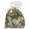 Sacco con fiori secchi decorazione natalizia per presepe da 20 cm