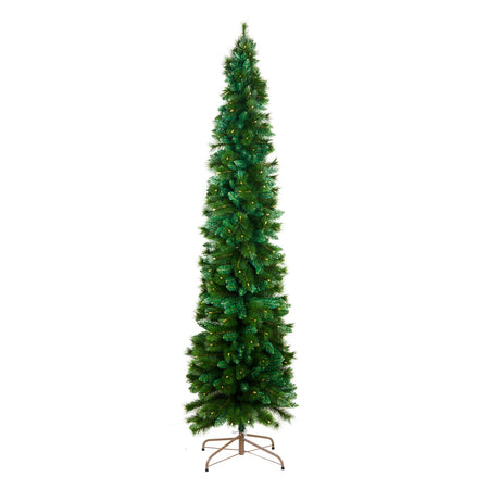 Albero di Natale Slim "La Magdaleine" in PP Effetto aghi di Pino e PVC