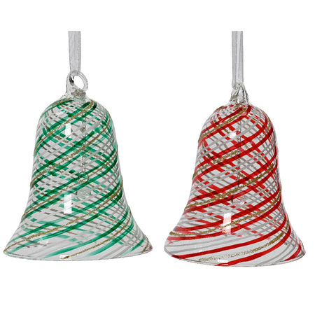 Pendaglio a forma di campana  per albero di natale h 11,5 cm