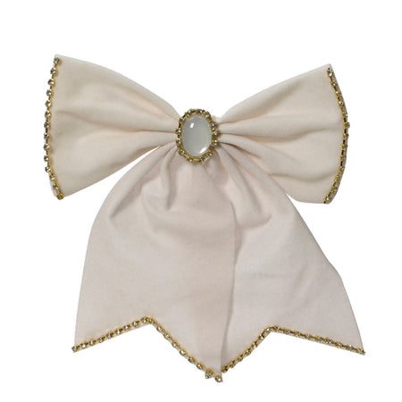 Fiocco in velluto con clip decorazione natalizia per albero e ghirlanda da 22 cm