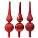 Puntale per albero di Natale con sfere in vetro rosso decorazione e addobbo da 31 cm