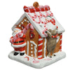 Statua Natalizia casa di Babbo natale in terracotta decorazione h 18 cm