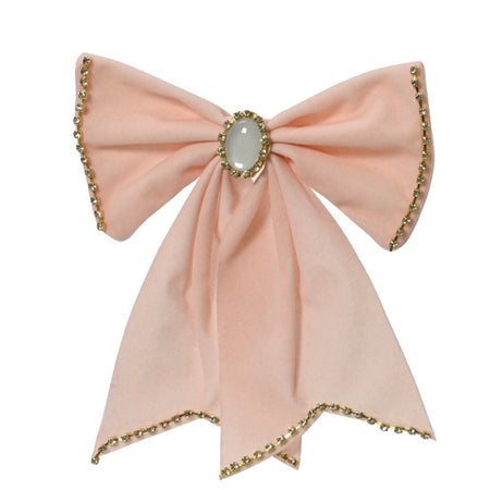 Fiocco in velluto con clip decorazione natalizia per albero e ghirlanda da 22 cm