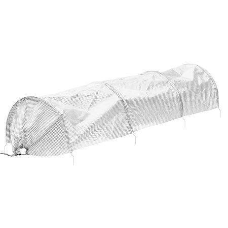 Serra da orto "Tunnel" per piante in acciaio con chiusura con picchetti